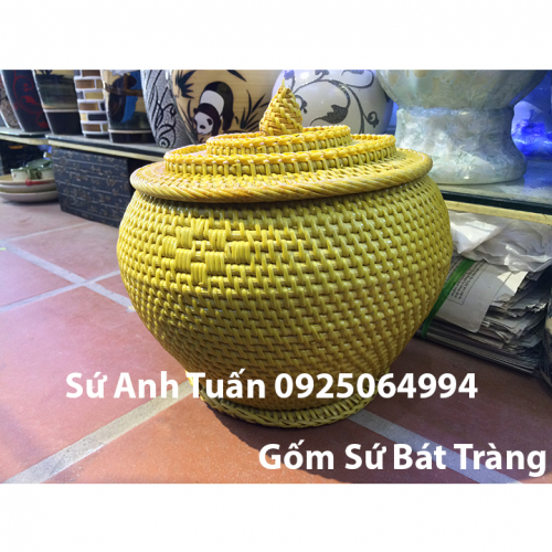 Bộ giành tích và ấm vẽ hoa hồng Loại 2L