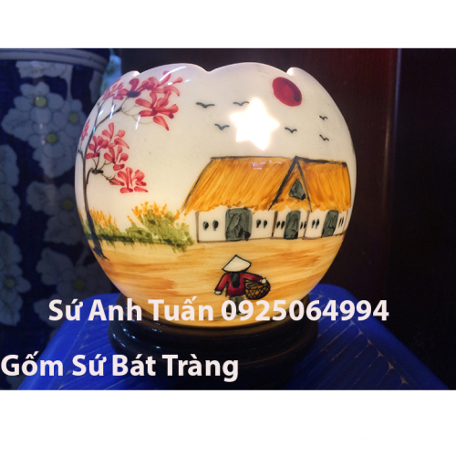 Đèn xông tinh dầu cảnh đồng quê